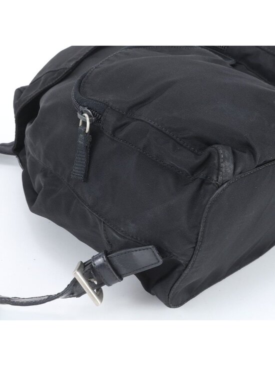Prada Tessuto Nylon Triangle Logo Backpack Black main image 4